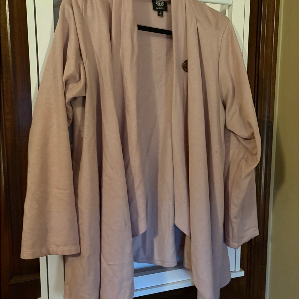Bobeau Blush Open Front Cardigan